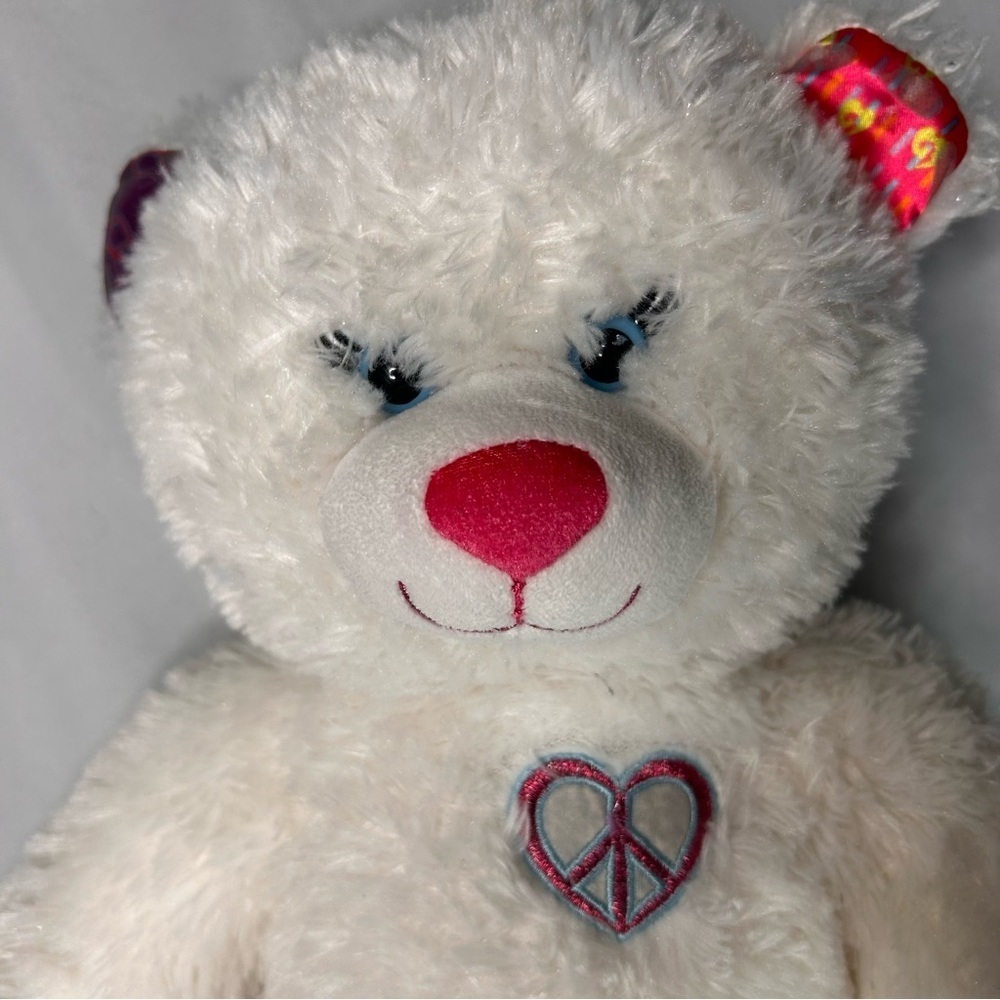 Build-A-Bear White Plush with Rainbow Accents - Picture 2 of 9